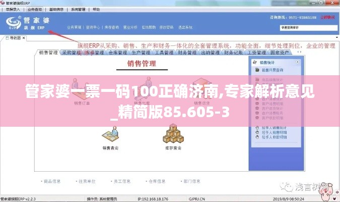 管家婆一票一码100正确济南,专家解析意见_精简版85.605-3