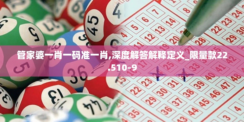 管家婆一肖一码准一肖,深度解答解释定义_限量款22.510-9