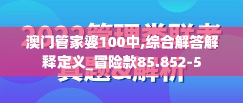 澳门管家婆100中,综合解答解释定义_冒险款85.852-5