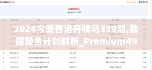 2024今晚香港开特马339期,数据整合计划解析_Premium49.661-2