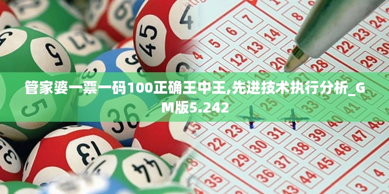 管家婆一票一码100正确王中王,先进技术执行分析_GM版5.242