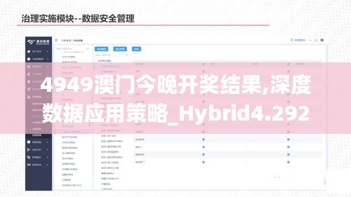 4949澳门今晚开奖结果,深度数据应用策略_Hybrid4.292