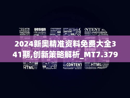 2024新奥精准资料免费大全341期,创新策略解析_MT7.379