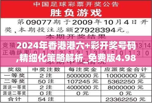 2024年香港港六+彩开奖号码,精细化策略解析_免费版4.988