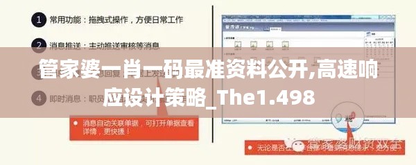 管家婆一肖一码最准资料公开,高速响应设计策略_The1.498