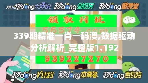 339期精准一肖一码澳,数据驱动分析解析_完整版1.192