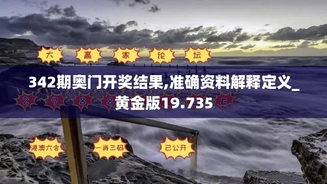 342期奥门开奖结果,准确资料解释定义_黄金版19.735