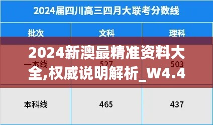 2024新澳最精准资料大全,权威说明解析_W4.465