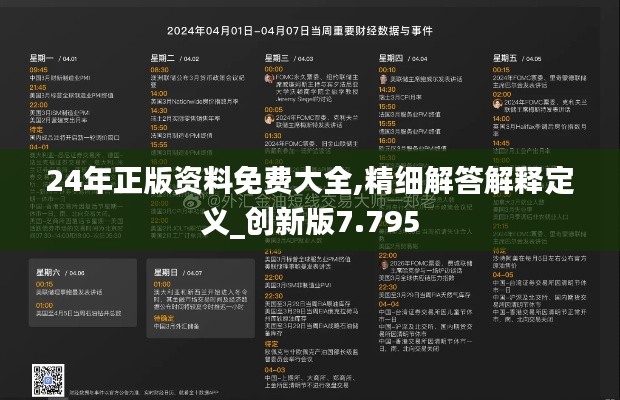 24年正版资料免费大全,精细解答解释定义_创新版7.795