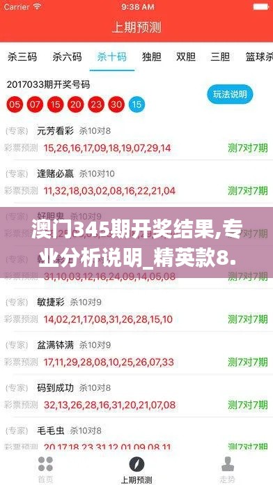 澳门345期开奖结果,专业分析说明_精英款8.111