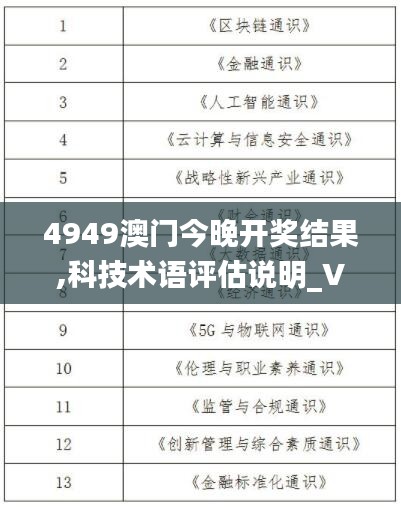 4949澳门今晚开奖结果,科技术语评估说明_V27.201