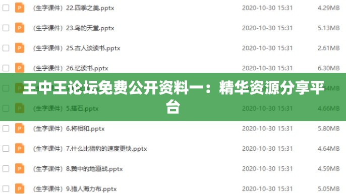 王中王论坛免费公开资料一：精华资源分享平台