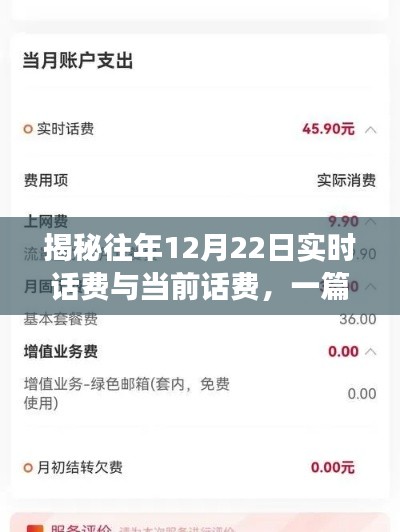 揭秘往年12月22日实时话费与当前话费，一篇文章解读要点全攻略