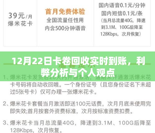 12月22日卡卷回收实时到账，利弊分析与个人看法