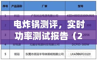 电炸锅测评报告，实时功率分析与体验报告