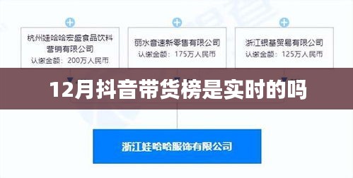 抖音带货榜实时动态，揭秘12月榜单更新真相