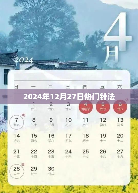 2024年12月热门针法介绍