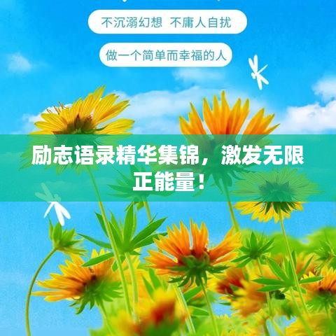 励志语录精华集锦，激发无限正能量！